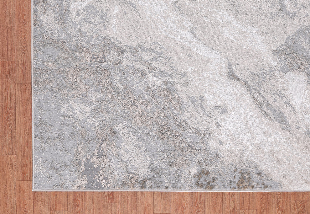 High-Low Hayes Ivory/Beige Rug, Ivory, 5'3"x8'