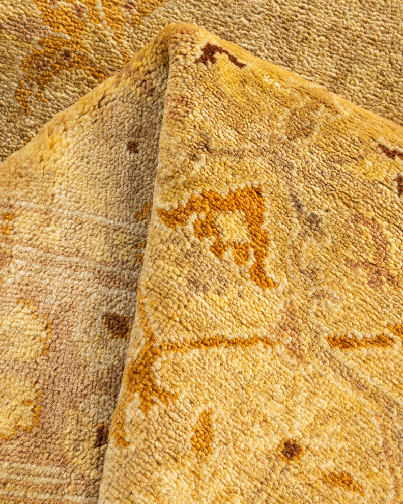 Ottoman, One-of-a-Kind Hand-Knotted Area Rug Beige, 2' 6" x 14' 4"