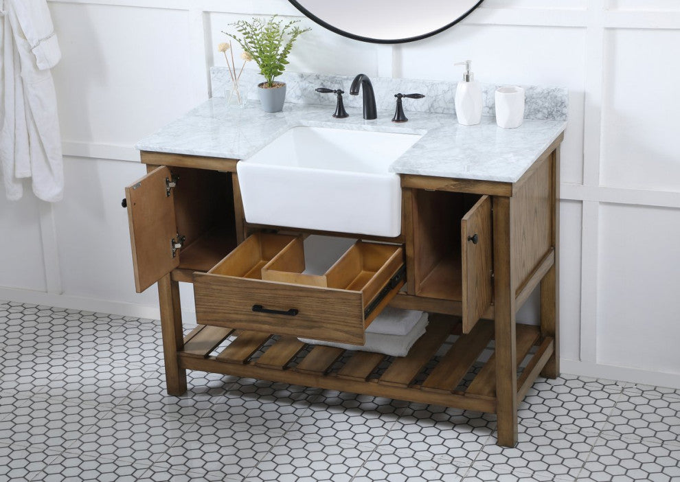Home Living 22" Farmhouse Driftwood-Light Bathroom Vanity