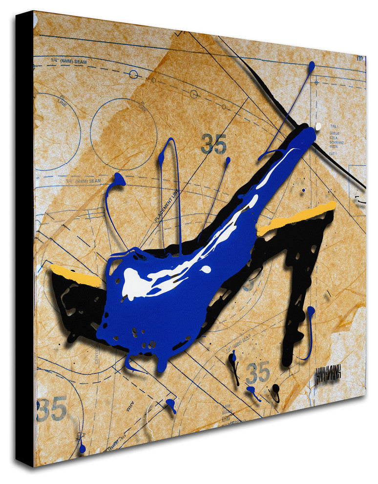 ''Blue Heel'' Canvas Art by Roderick Stevens