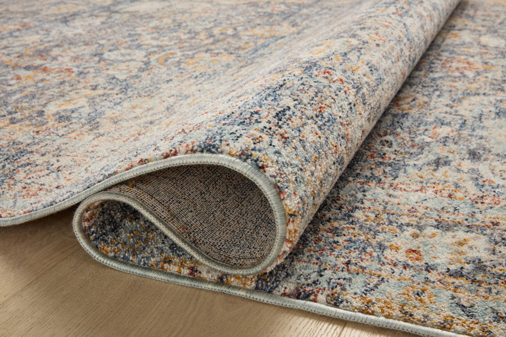 Angela Rose x Loloi Blake Navy / Multi 5''-3" x 5''-3" Round Area Rug
