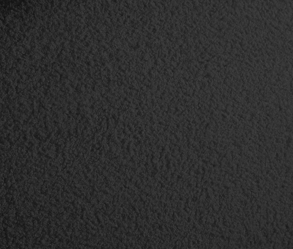 Rudy Beige Teddy Fabric Full Bed, Black, Full