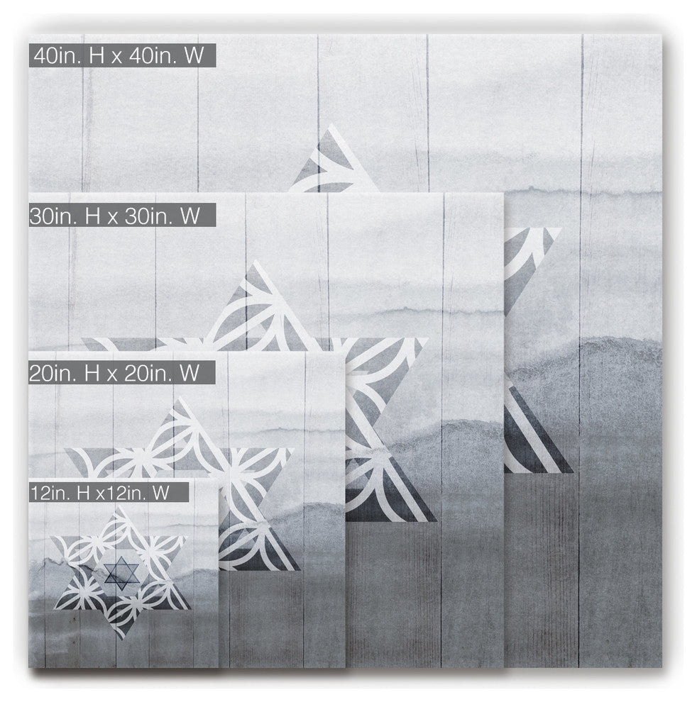 Ready2HangArt Inspirational 'Star of David VI' Wrapped Canvas Wall ArtH59