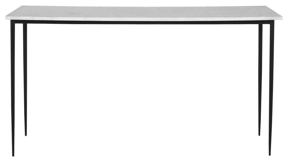 Nightfall White Marble Console Table