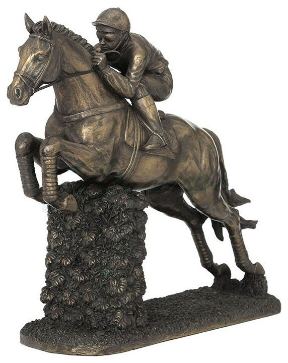 Jumping Horse (Number 3) and Jockey Statue