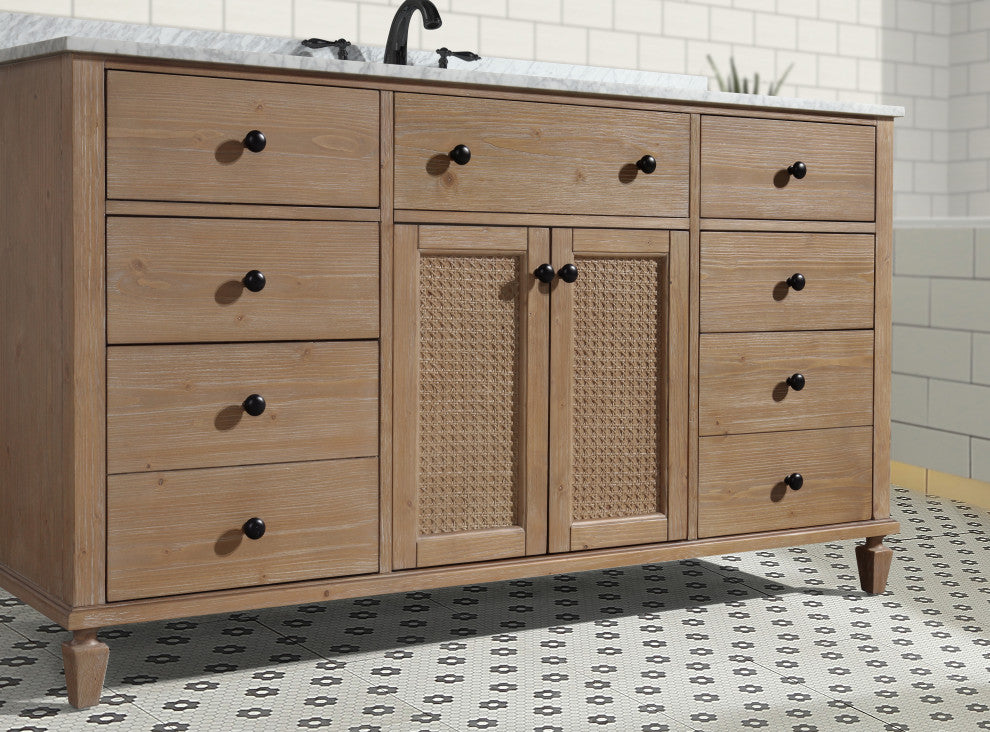 Ari Kitchen and Bath Annie 60" Single Bath Vanity Weathered Fir