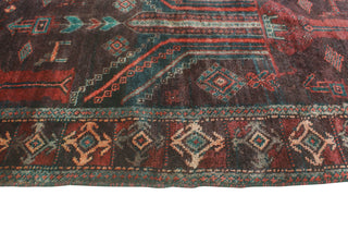 Fine Vintage Distressed Ines Brown/Charcoal Runner, 4'1x8'10