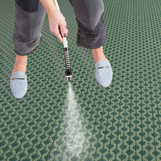 Safavieh Terrace Collection TER804 Rug, Dark Green/Light Green, 6'7" Round