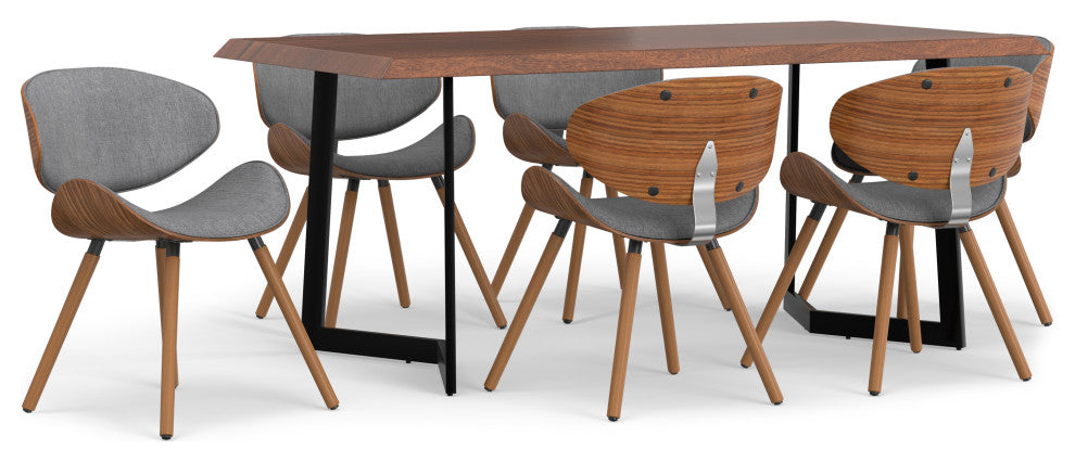 Marana Watkins Solid Mango Wood 7-Piece Dining Set, Gray