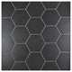 HexTile Ceramic Floor and Wall Tile, Matte Black, Sample