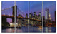Brooklyn Bridge and Manhattan at sunset, Canvas Print, 48"x28", 4 Panels