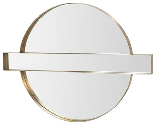 Carri Gold Round Wall Mirror