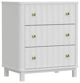 Stapleton 3 Drawer Small Chest, White