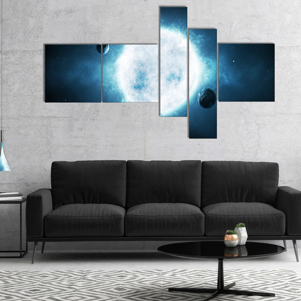 Large Star, Spacescape Canvas Art Print, 60"x32", 5 panels