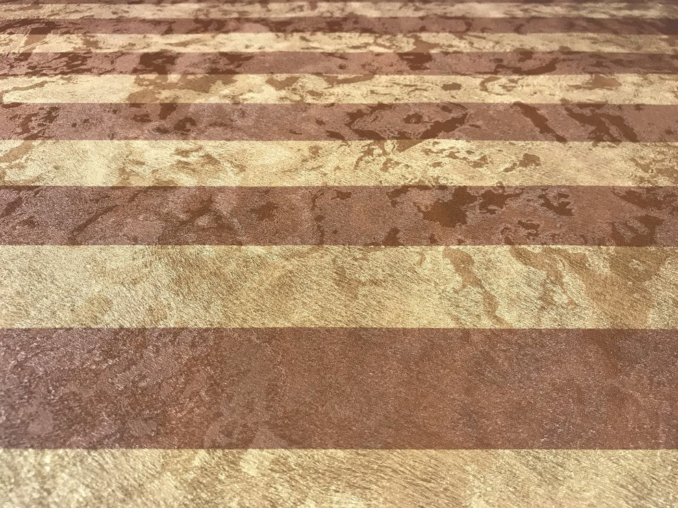 300065 Gold Cooper Bronze Stripe Portofino Wallpaper, Triple Roll - 75 Sq.ft