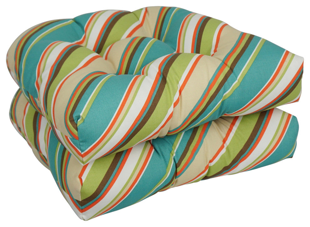 19" U-Shaped Dining Chair Cushions, Set of 2, Browning Opal