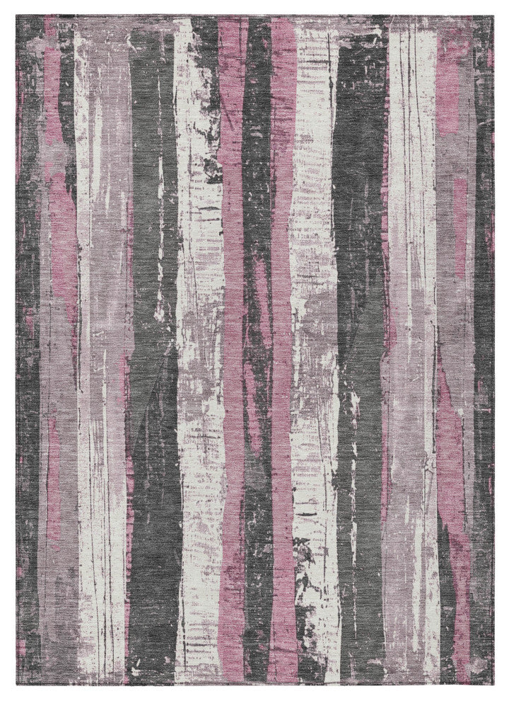 Machine Washable Indoor/Outdoor Chantille ACN1872 Blush 5' x 7'6" Rug