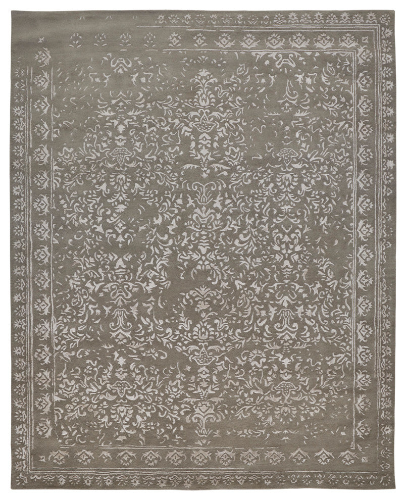Weave & Wander Khalo Wool Rug, Gray/Silver, 8' X 10'