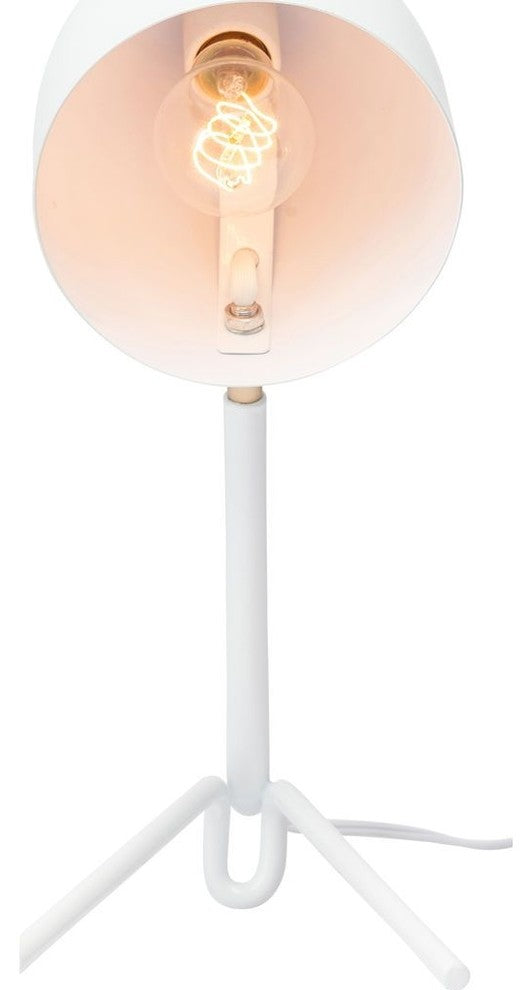 Nuevo Living Phare Lighting Desk Lamp, White Steel Metal