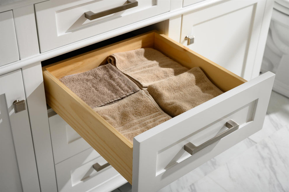 60" Double Sink Vanity Cabinet, White