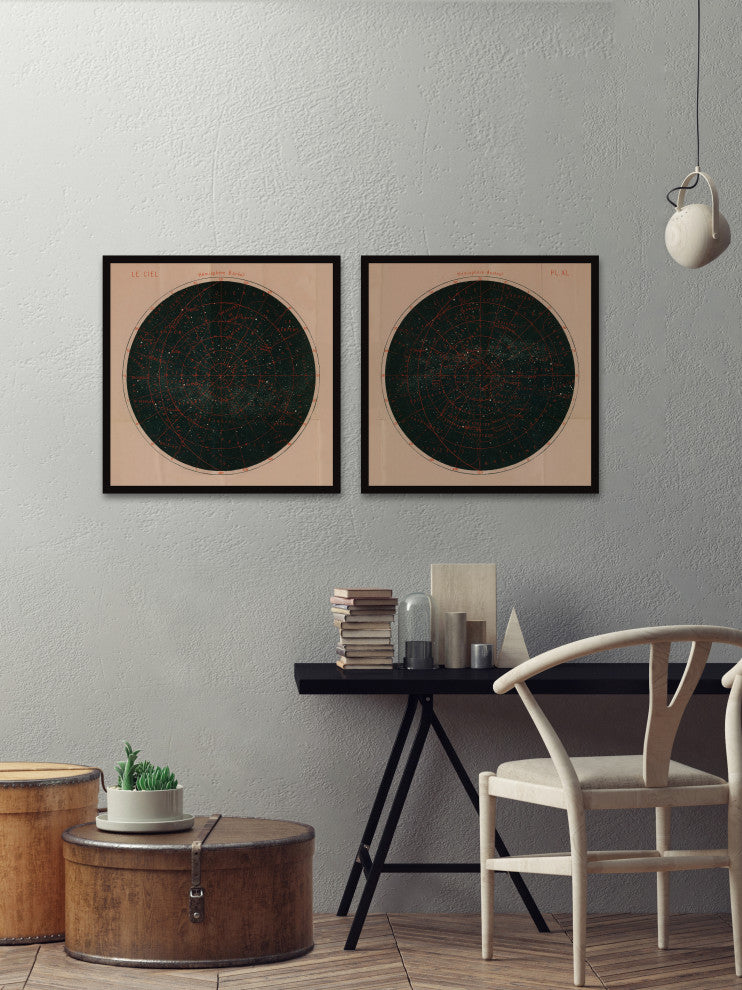 The Sky Diptych, Set of 2, 32x32 Panels