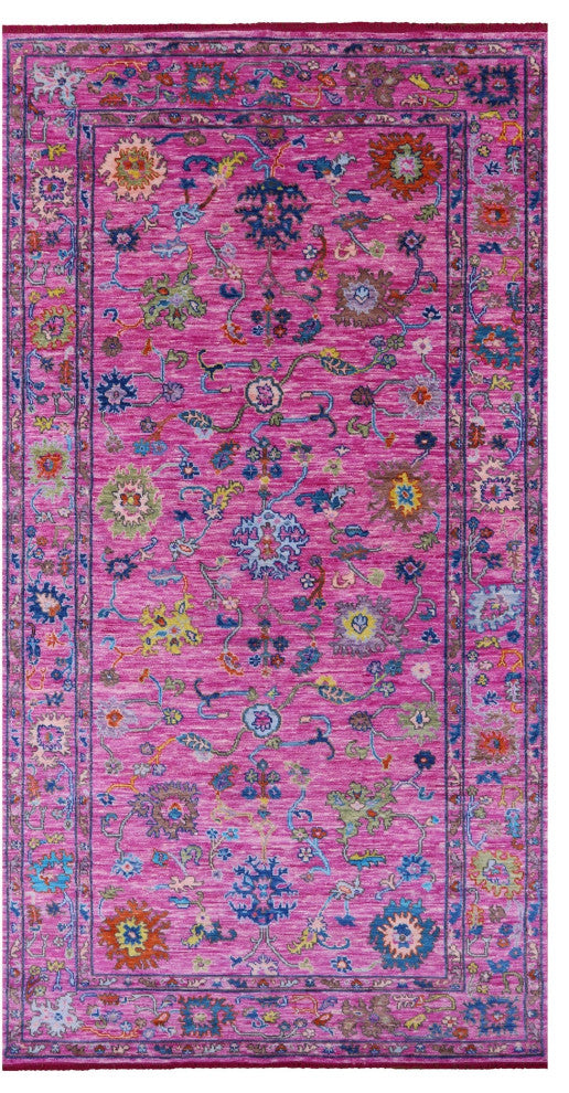 7' 2" X 14' 2" Turkish Oushak Hand-Knotted Wool Rug - Q13636