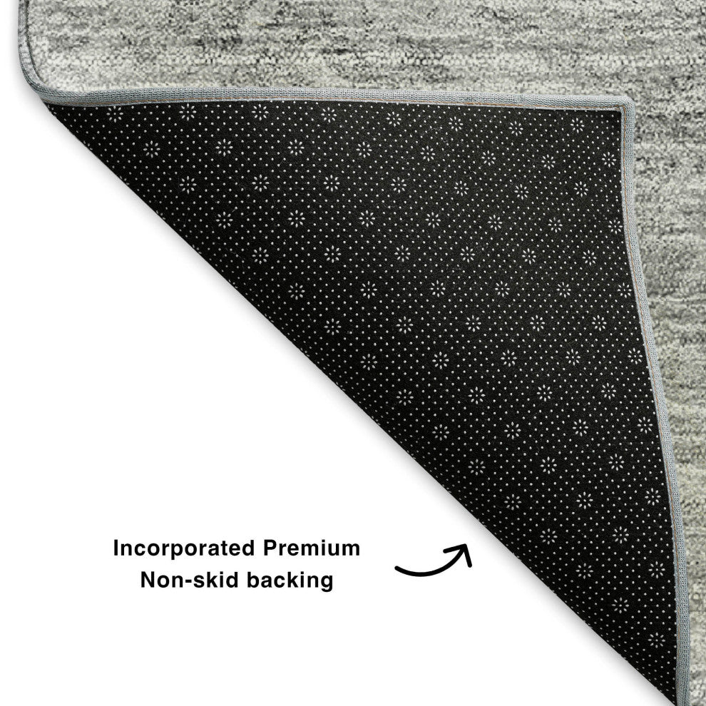 Premium Machine Washable Mayfield AMF590 Silver 2'6" x 3'10" Rug