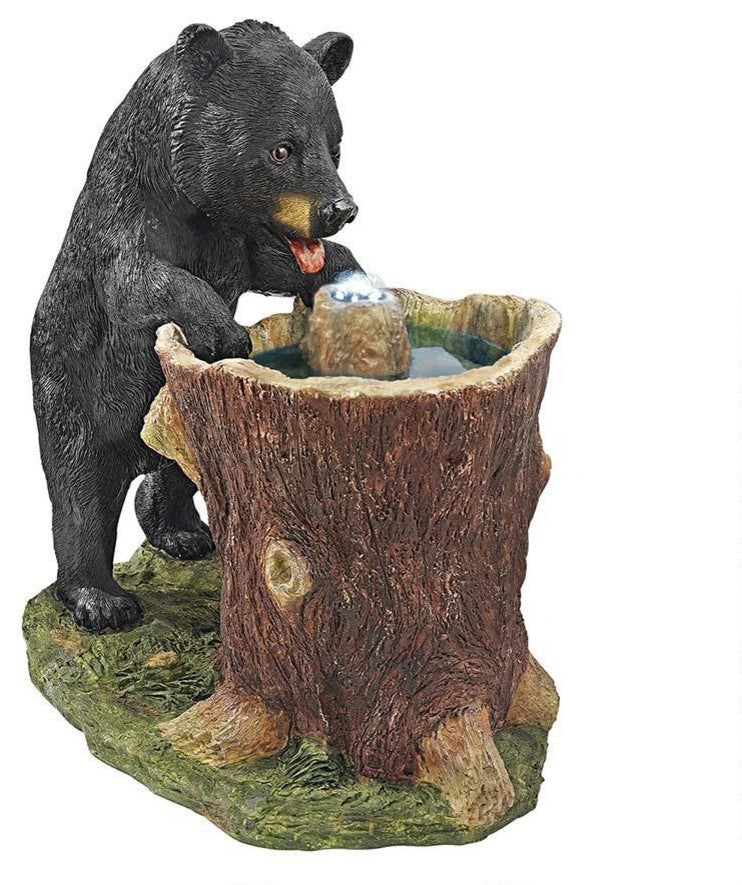 Drinking Wildlife Bear Home Garden Statue