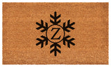 Calloway Mills Snowflake Monogram Doormat, 17"x29", Letter Z