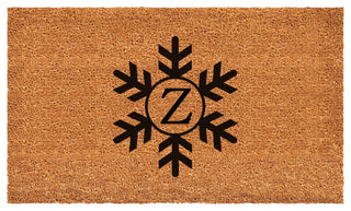 Calloway Mills Snowflake Monogram Doormat, 17"x29", Letter Z