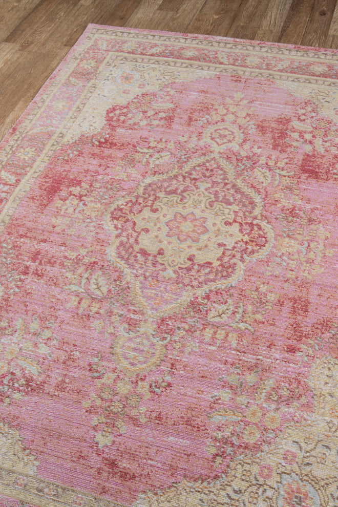 Isabella ISA-1 Machine Made Area Rug, Pink, 9'3"x11'10"