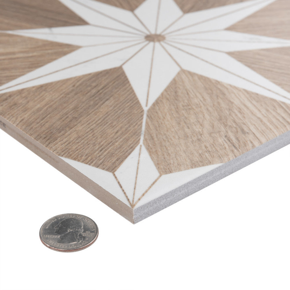 Llama Stella Loire Verso Noce Porcelain Floor and Wall Tile Sample