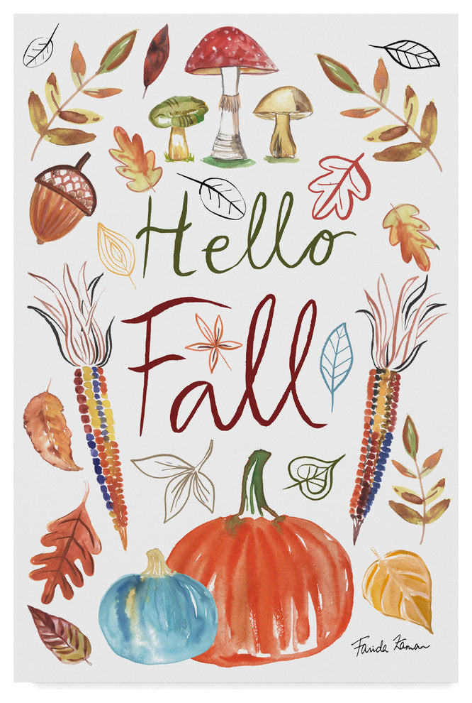 Farida Zaman 'Hello Fall I' Canvas Art, 32"x22"