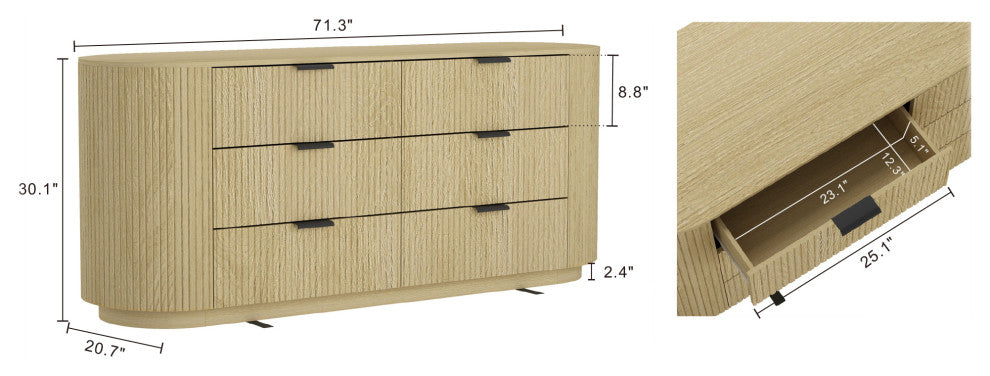 Manhattan Comfort Olivia 60" Double Dresser