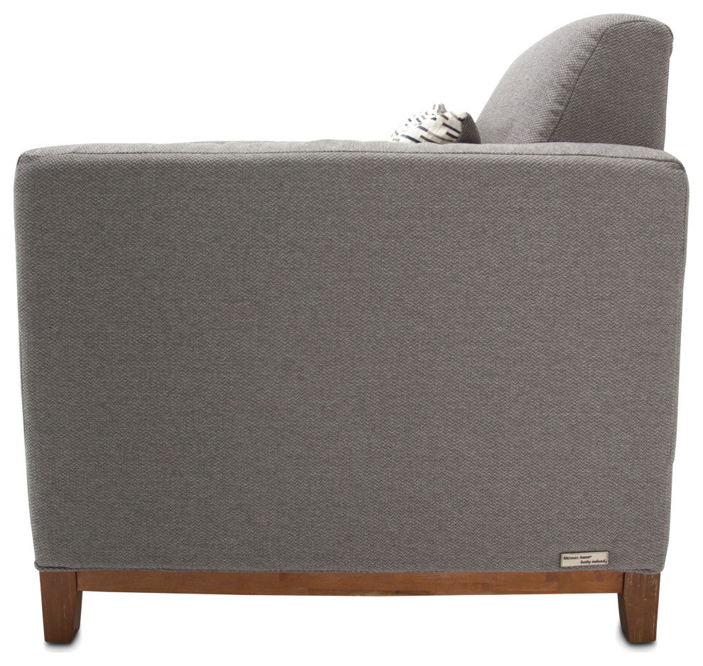 Brooklyn Walk Accent Armchair, Gray/Burnt Umber