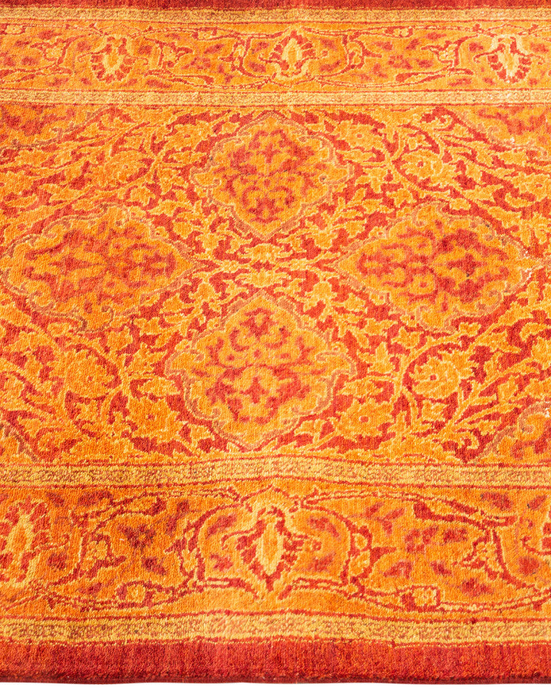 Mogul, One-of-a-Kind Hand-Knotted Area Rug Orange, 2'7"x13'9"