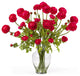 Ranunculus Liquid Illusion Silk Flower Arrangement, Red