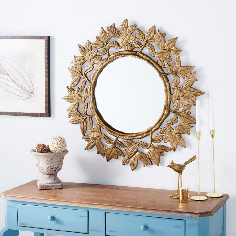 Safavieh Nivaria Mirror Antique Brass