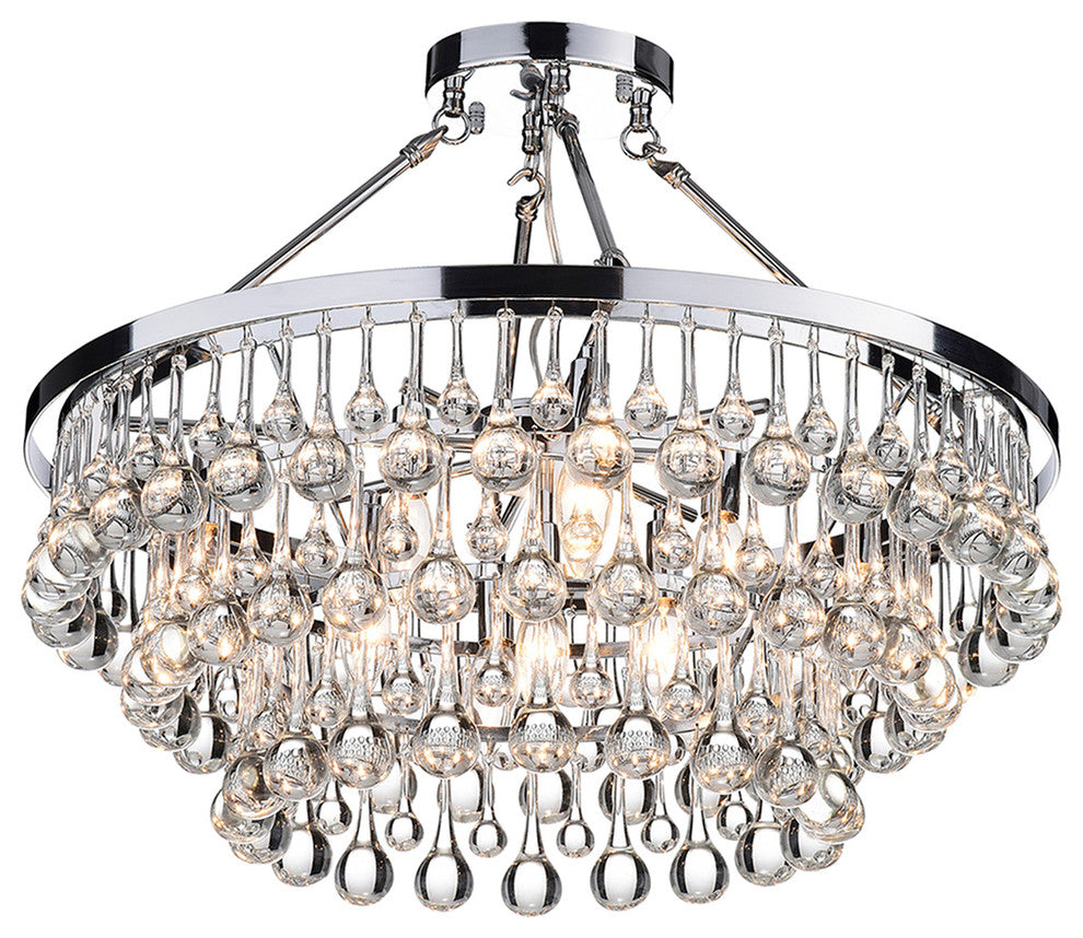 Arosa 9-Light Chrome Semi Flush Mount