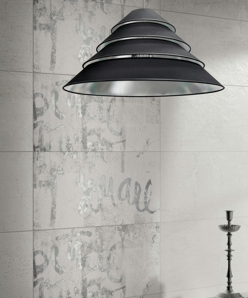 4Light Aranza Pendant, Black/Silver Shade, Polished Chrome