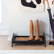 Single-Tier Black Stand With 2-Pair Rubber Boot Tray Irish Lion