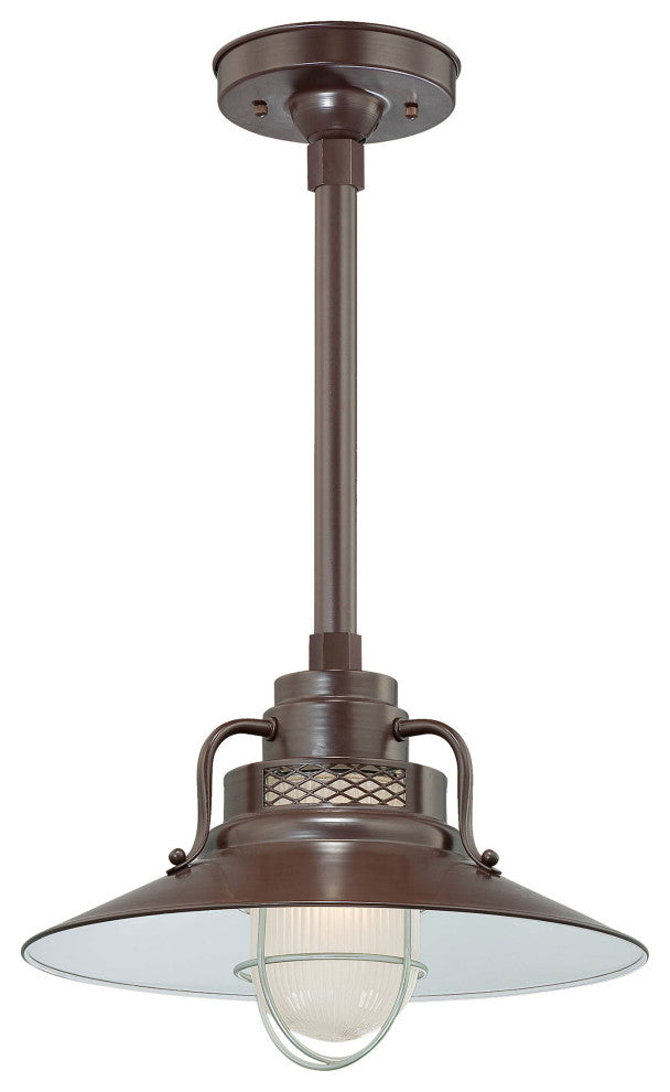 1-Light 14" Architectural Bronze RLM Railroad Shade