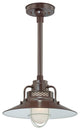 1-Light 14" Architectural Bronze RLM Railroad Shade