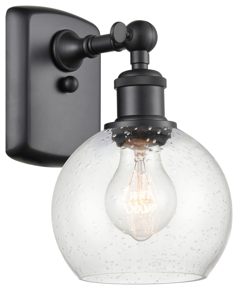 Innovations 516-1W-BK-G124-6-LED 1 Light 6" Sconce, Matte Black