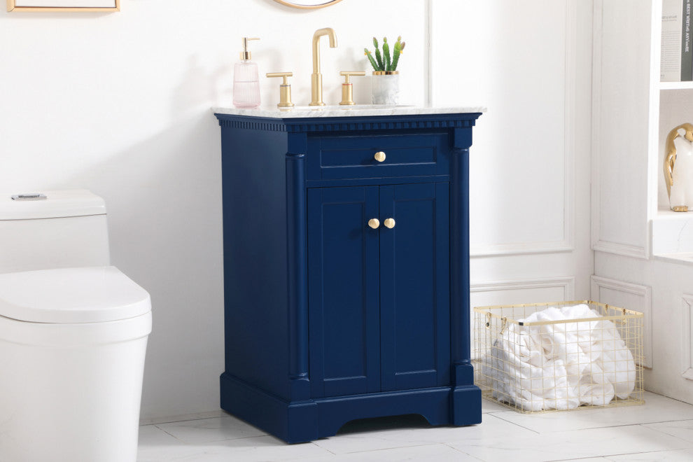 Home Living 24" Single Bathroom Vanity, Blue