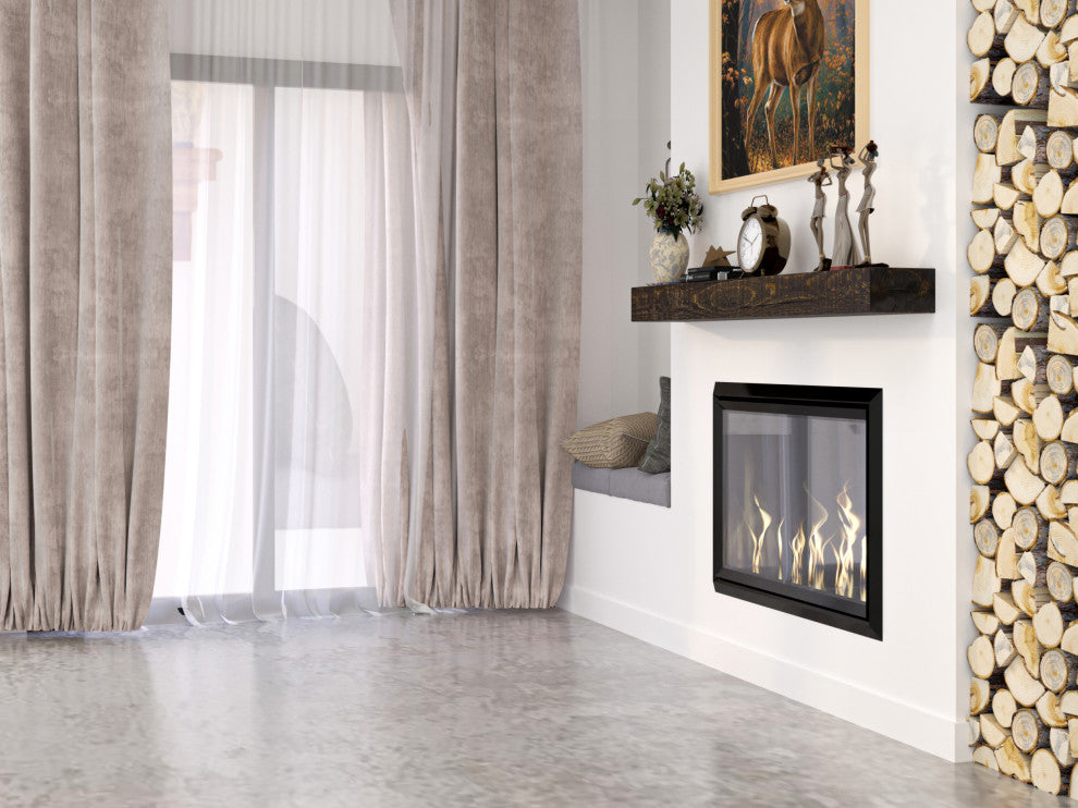 Solid Beam Fireplace Mantel Shelf, Dark Chocolate, 48"