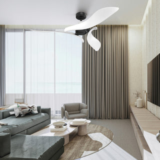 54 in. Indoor White Modern Ceiling Fan without Light