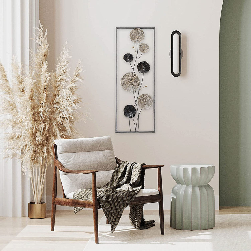 Floral Rectangular Abstract Wall Decor