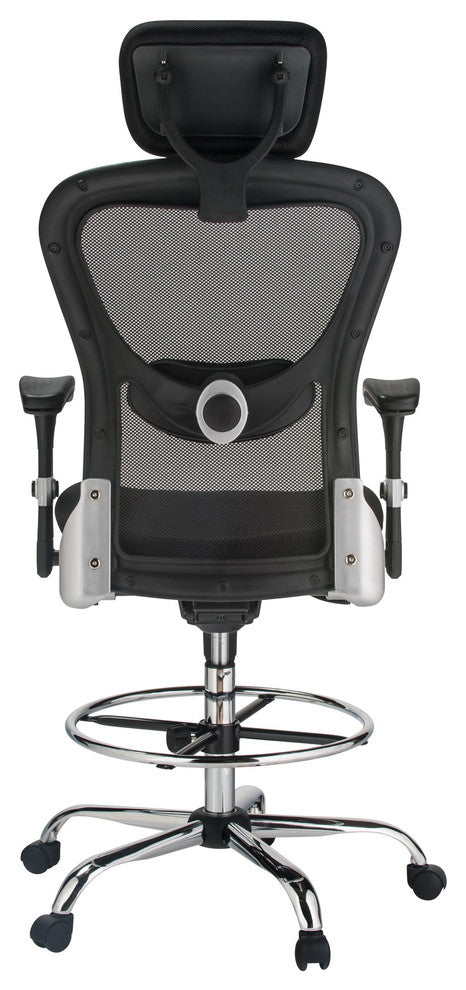Deluxe Mesh Drafting Stool with Arms