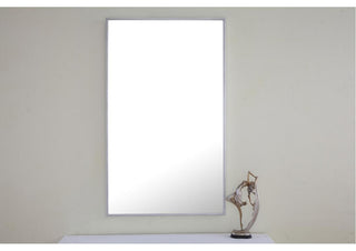 Elegant Eternity Metal Frame Rectangle Mirror 24 Inch Silver
